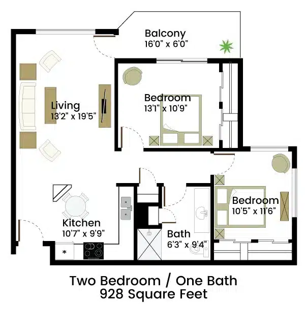 2BR | 1BA